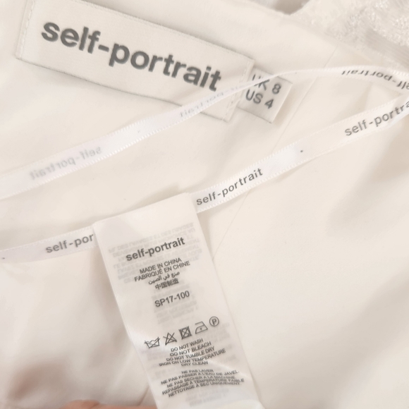 Self Portrait white corset Wuthering Heights Lace debutante dress 4 - Picture 2 of 7